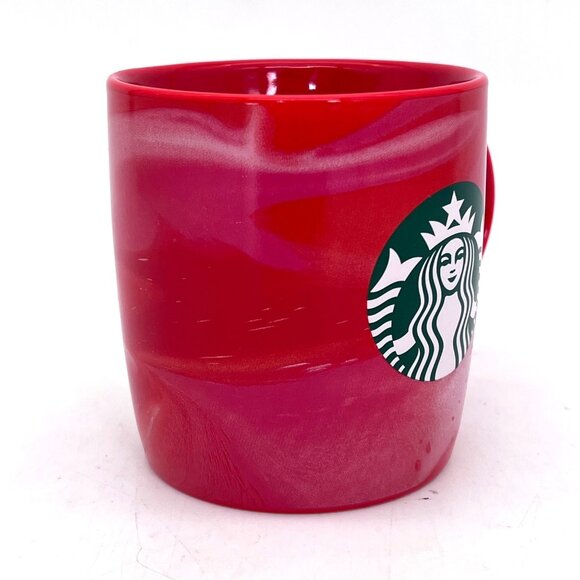 Starbucks 11oz Red White Swirl Ceramic Mug Cup 2024 Microwave & Dishwasher Safe - Picture 4 of 12
